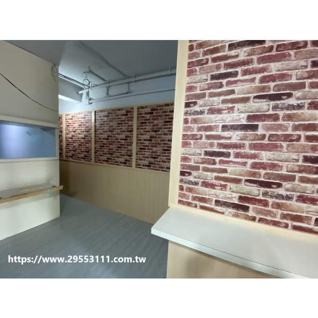 商業空間loft風格仿紅磚壁紙裝潢施工