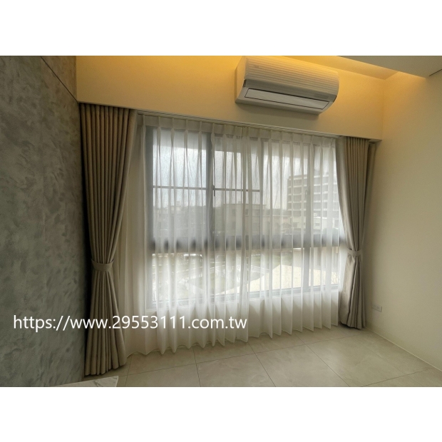 落地窗雙層窗簾布+紗裝潢安裝 落地窗雙層窗簾布+紗裝潢安裝