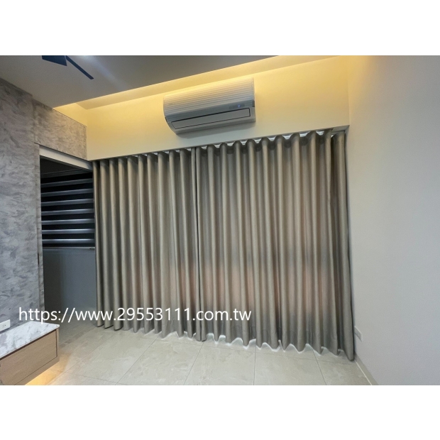 蛇形簾式落地窗簾裝潢安裝施工