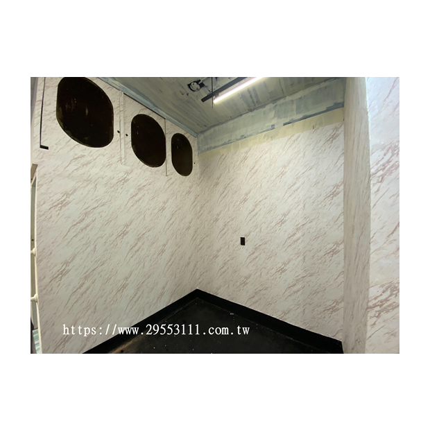 紅色大理石紋壁紙裝潢施工