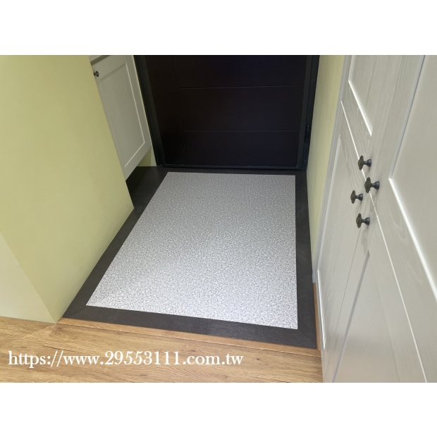 玄闗仿花磚併接塑膠地磚裝潢施工舖設